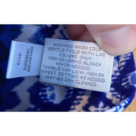 Zenergy By Chico’s Full Zip Patterned Jacket Top Size 0 Women’s Blue - Picture 5 of 8